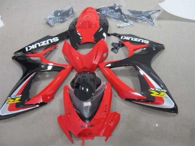 ABS Moto Plastica & Carena GSXR 600 K6 2006-2007 - Rosso Nero ABS Moto Plastica & Carena GSXR 600 K6 2006-2007 - Rosso Nero