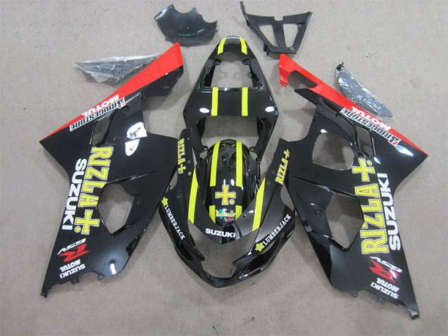 ABS Moto Plastica & Carene GSXR 600 K4 2004-2005 - Nero Giallo Rizla ABS Moto Plastica & Carene GSXR 600 K4 2004-2005 - Nero Giallo Rizla