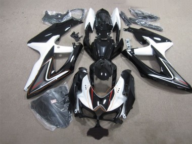 ABS Moto Plastica & Carene GSXR 600 K8 2008-2010 - Nero Bianco
