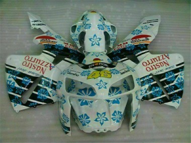 ABS Plastica Moto CBR 600 RR 2005-2006 - Bianco Blu Nastro Azzurro 46