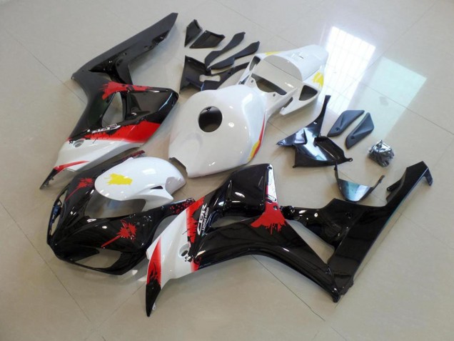 Carene Moto CBR 1000 RR 2006-2007 - Bianco Nero con No Adesivo Carene Moto CBR 1000 RR 2006-2007 - Bianco Nero con No Adesivo