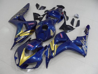 Carene Moto CBR 1000 RR 2006-2007 - Scuro Blu con Oro Banda