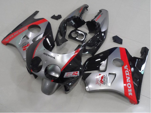 Carene Moto CBR 250 RR MC22 1991-1998 - Argento Nero Rosso Carene Moto CBR 250 RR MC22 1991-1998 - Argento Nero Rosso