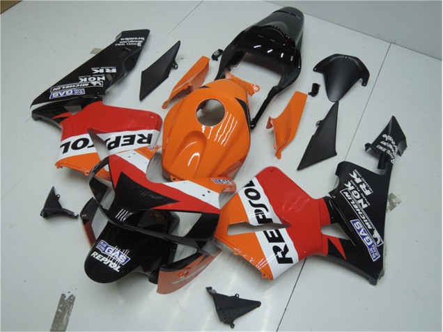 Carene Moto CBR 600 RR 2003-2004 - Arancia Rosso Nero Repsol Carene Moto CBR 600 RR 2003-2004 - Arancia Rosso Nero Repsol