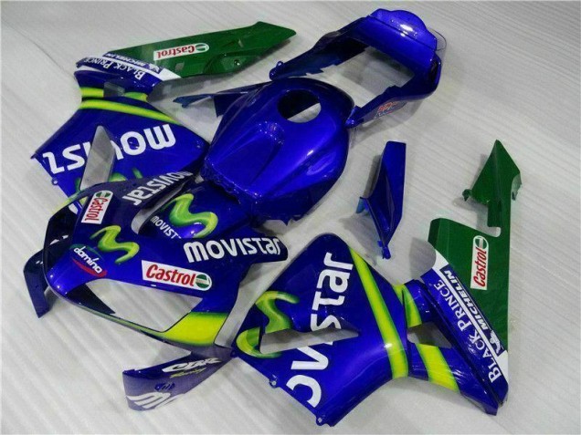 Carene Moto CBR 600 RR 2003-2004 - Blu Verde Movistar Castrol Carene Moto CBR 600 RR 2003-2004 - Blu Verde Movistar Castrol