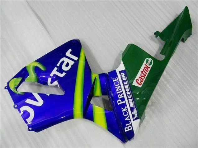 Carene Moto CBR 600 RR 2003-2004 - Blu Verde Movistar Castrol Carene Moto CBR 600 RR 2003-2004 - Blu Verde Movistar Castrol