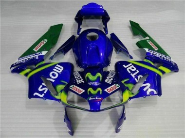 Carene Moto CBR 600 RR 2003-2004 - Blu Verde Movistar Castrol