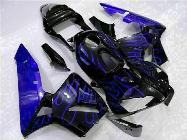 Carene Moto CBR 600 RR 2003-2004 - Nero con Blu Fiamma Carene Moto CBR 600 RR 2003-2004 - Nero con Blu Fiamma