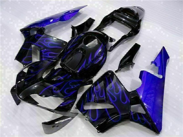 Carene Moto CBR 600 RR 2003-2004 - Nero con Blu Fiamma Carene Moto CBR 600 RR 2003-2004 - Nero con Blu Fiamma
