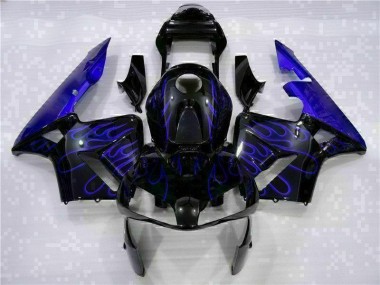 Carene Moto CBR 600 RR 2003-2004 - Nero con Blu Fiamma