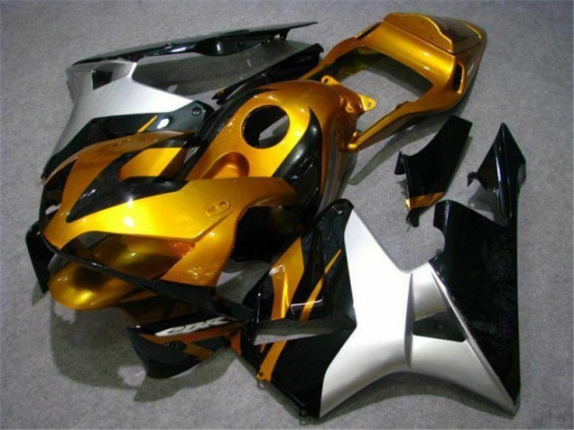 Carene Moto CBR 600 RR 2003-2004 - Oro Argento Nero Carene Moto CBR 600 RR 2003-2004 - Oro Argento Nero