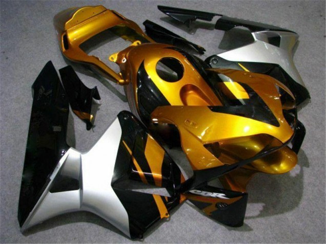 Carene Moto CBR 600 RR 2003-2004 - Oro Argento Nero Carene Moto CBR 600 RR 2003-2004 - Oro Argento Nero