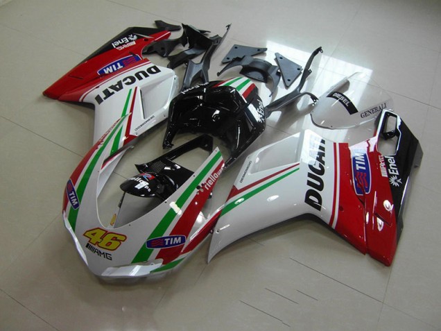 Carene Moto Ducati 1098 2007-2014 - Bianco Rosso 46 Carene Moto Ducati 1098 2007-2014 - Bianco Rosso 46