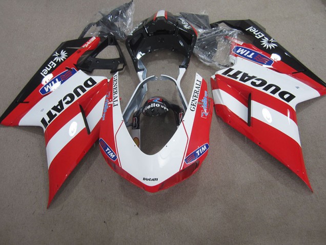 Carene Moto Ducati 1098 2007-2014 - Rosso Bianco Generali Tim Carene Moto Ducati 1098 2007-2014 - Rosso Bianco Generali Tim
