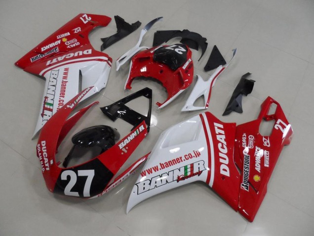 Carene Moto Ducati 848 1098 1198 2007-2014 - Bandiera 27 Carene Moto Ducati 848 1098 1198 2007-2014 - Bandiera 27