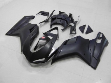 Carene Moto Ducati 848 1098 1198 2007-2014 - Nero Opaco Nero Adesivo
