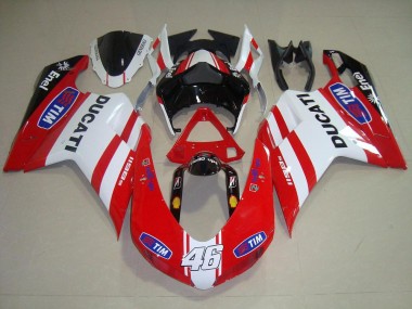 Carene Moto Ducati 848 1098 1198 2007-2014 - Rosso Bianco 46