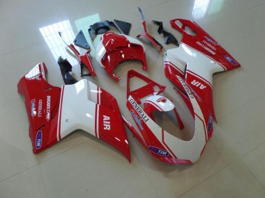 Carene Moto Ducati 848 1098 1198 2007-2014 - Rosso & Bianco Air