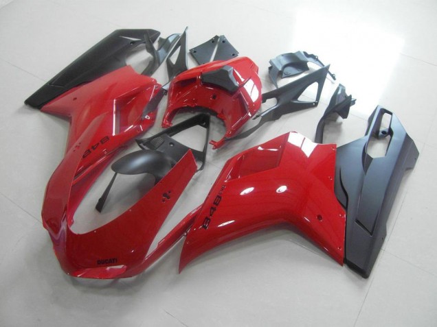 Carene Moto Ducati 848 1098 1198 2007-2014 - Rosso Nero Carene Moto Ducati 848 1098 1198 2007-2014 - Rosso Nero