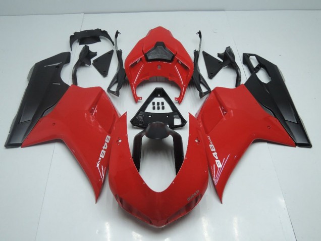 Carene Moto Ducati 848 1098 1198 2007-2014 - Stile OEM Rosso con Nero Opaco Side Carene Moto Ducati 848 1098 1198 2007-2014 - Stile OEM Rosso con Nero Opaco Side