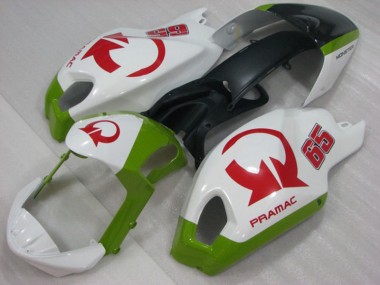 Carene Moto Ducati Monster 696 2008-2012 - Bianco Rosso PRAMAC 65