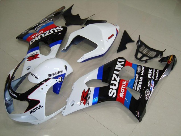 Carene Moto GSXR 1000 K1 2000-2002 - Nero Bianco Blu Carene Moto GSXR 1000 K1 2000-2002 - Nero Bianco Blu