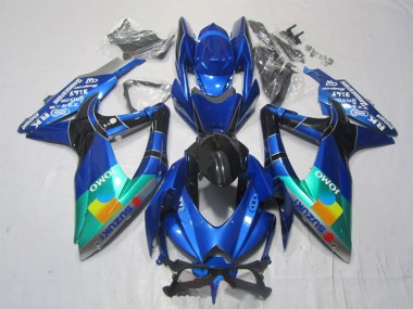 Carene Moto GSXR 1000 K7 2007-2008 - Blu Nero Verde Jomo