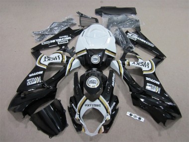 Carene Moto GSXR 1000 K7 2007-2008 - Nero Lucky Strike Bianco Motul