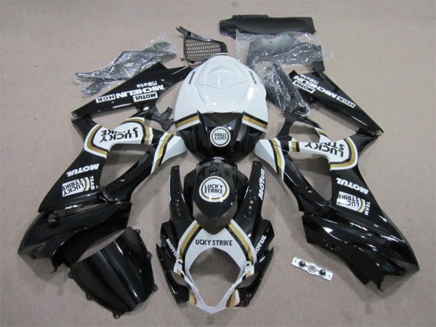 Carene Moto GSXR 1000 K7 2007-2008 - Nero Lucky Strike Bianco Motul Carene Moto GSXR 1000 K7 2007-2008 - Nero Lucky Strike Bianco Motul