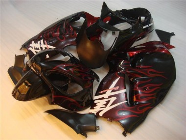 Carene Moto GSXR 1300 Hayabusa 1996-2007 - Nero Rosso Fiamma
