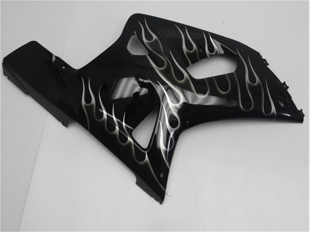 Carene Moto GSXR 600 / 750 K1 K2 K3 2001-2003 - Nero Bianco Fiamma Carene Moto GSXR 600 / 750 K1 K2 K3 2001-2003 - Nero Bianco Fiamma