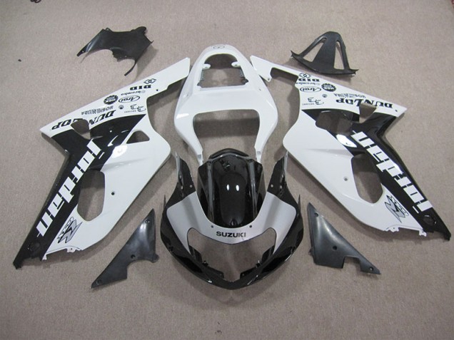 Carene Moto GSXR 600 K1 K2 K3 2001-2003 - Bianco Nero Carene Moto GSXR 600 K1 K2 K3 2001-2003 - Bianco Nero