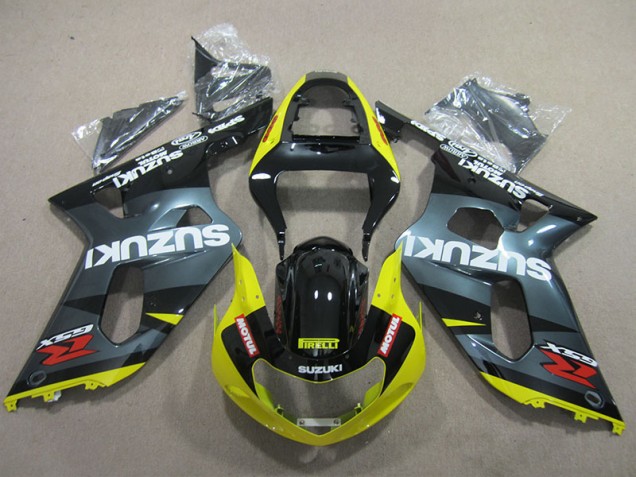 Carene Moto GSXR 600 K1 K2 K3 2001-2003 - Nero Giallo Motul Carene Moto GSXR 600 K1 K2 K3 2001-2003 - Nero Giallo Motul