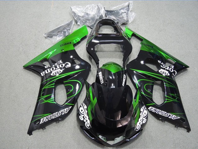 Carene Moto GSXR 600 K1 K2 K3 2001-2003 - Nero Verde Corona Extra Carene Moto GSXR 600 K1 K2 K3 2001-2003 - Nero Verde Corona Extra