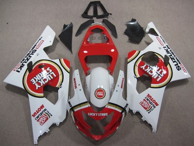 Carene Moto GSXR 600 K4 2004-2005 - Rosso Bianco Lucky Strike Motul