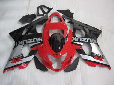 Carene Moto GSXR 600 K4 2004-2005 - Rosso Nero Argento