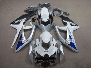 Carene Moto GSXR 600 K8 2008-2010 - Argento Blu Bianco