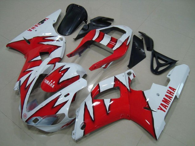 Carene Moto R1 2000-2001 - Bianco Rosso Fiamma Carene Moto R1 2000-2001 - Bianco Rosso Fiamma