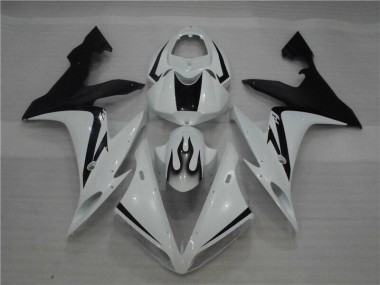 Carene Moto R1 2004-2006 - Bianco Nero Fiamma