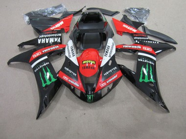 Carene Moto R1 2004-2006 - Rosso Bianco Nero Motul