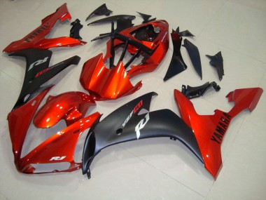 Carene Moto R1 2004-2006 - Rosso Nero Opaco