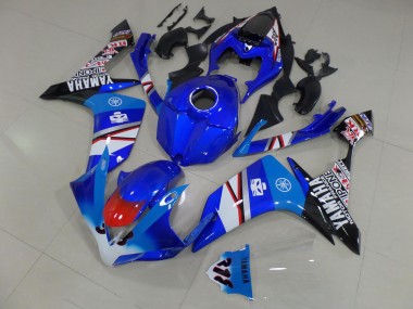Carene Moto R1 2007-2008 - Blu Bianco Nero Adesivos