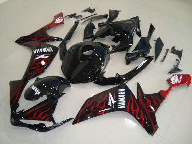 Carene Moto R1 2007-2008 - Lucido Nero Fiamma