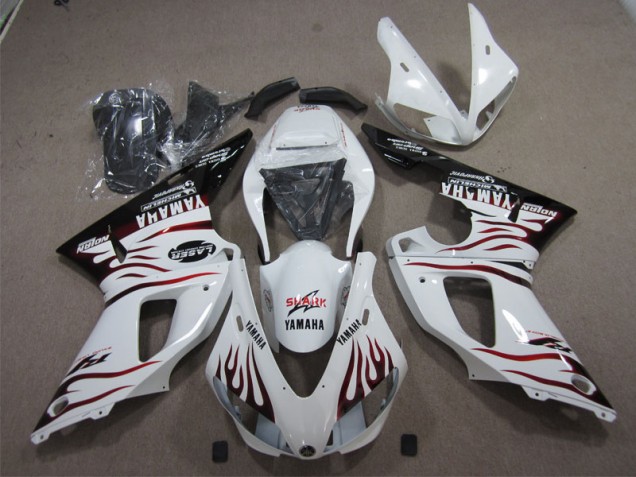 Carene Moto R1 2009-2011 - Bianco Nero Rosso Squalo Carene Moto R1 2009-2011 - Bianco Nero Rosso Squalo