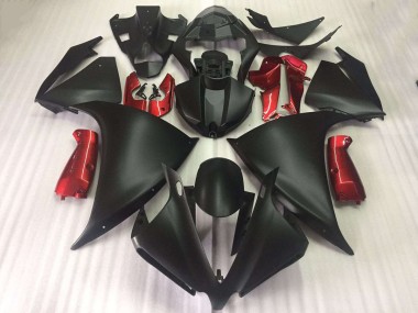 Carene Moto R1 2012-2014 - Nero Opaco Lucido Rosso