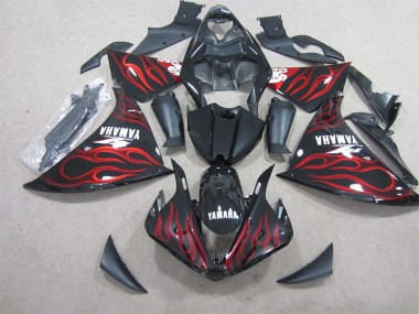 Carene Moto R1 2012-2014 - Nero Rosso Fiamma