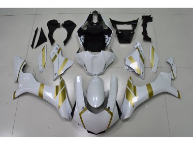 Carene Moto R1 2015-2019 - Bianco con Oro Decal