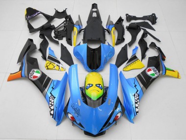 Carene Moto R1 2015-2019 - Blu Giallo Squalo