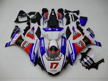 Carene Moto R1 2015-2019 - Blu Rosso KGN 17