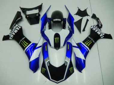 Carene Moto R1 2015-2019 - Nero Blu Monster